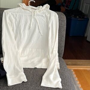 White Hoodie Sweatshirt